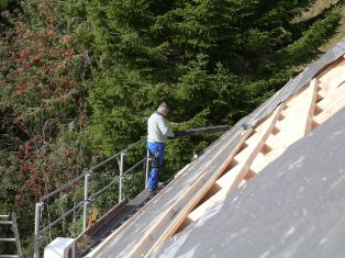 Solaranlage wird vorbereitet