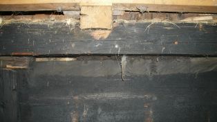 Neue Fenster, hier die ursprüngliche Aussenwand